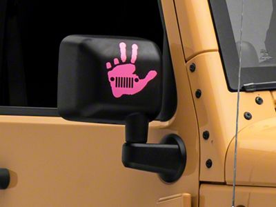 Jeep Licensed by RedRock Jeep Peace Grille Decal; Pink (87-18 Wrangler YJ, TJ & JK)