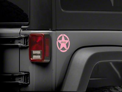 Jeep Licensed by RedRock Jeep Star Accent Decal; Pink (07-18 Jeep Wrangler JK)