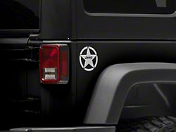 Jeep Licensed by RedRock Jeep Star Accent Decal; Silver (07-18 Jeep Wrangler JK)