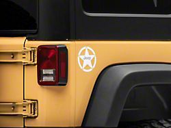 Jeep Licensed by RedRock Jeep Star Accent Decal; White (07-18 Jeep Wrangler JK)