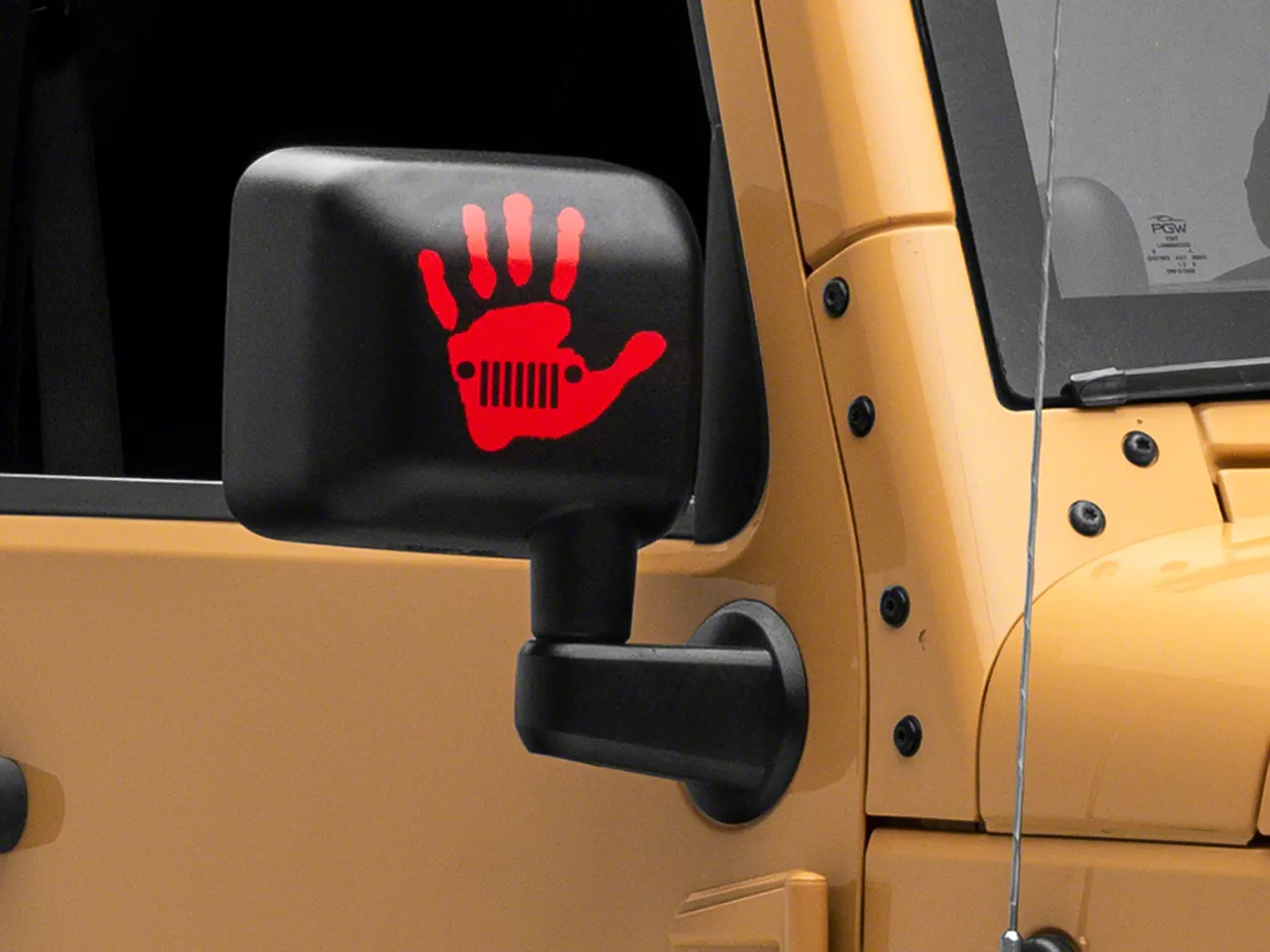 SEC10 Jeep Wrangler Perforated Stallion Rear Window Decal