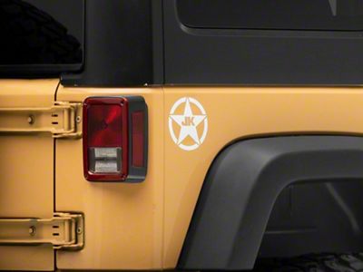 Jeep Licensed by RedRock JK Star Accent Decal; White (07-18 Jeep Wrangler JK)