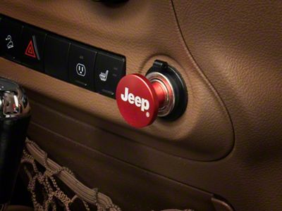 Jeep Licensed by RedRock Lighter Plug with Jeep Logo (87-25 Jeep Wrangler YJ, TJ, JK & JL)