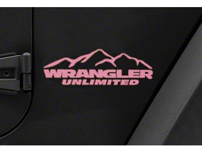Jeep Licensed by RedRock Mountain Wrangler Unlimited Decal; Pink (87-18 Jeep Wrangler YJ, TJ & JK)