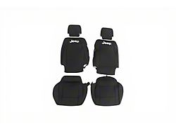 Jeep Licensed by TruShield Neoprene Front and Rear Seat Covers; Black (08-10 Jeep Wrangler JK 4-Door)