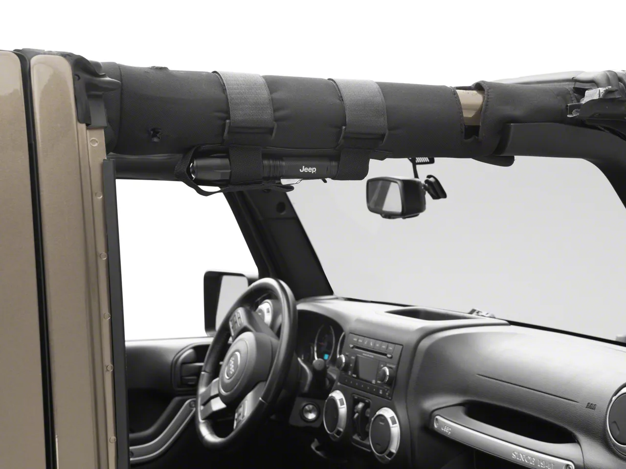 Jeep Licensed by RedRock Jeep Wrangler Roll Bar Mounted Flashlight