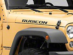 Jeep Licensed by RedRock Rubicon Hood Logo Decal; Black (07-18 Jeep Wrangler JK)