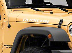 Jeep Licensed by RedRock Rubicon Hood Logo Decal; White (07-18 Jeep Wrangler JK)