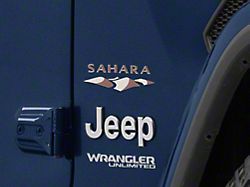 Jeep Licensed by RedRock Sahara Logo; Dark (87-18 Jeep Wrangler YJ, TJ & JK)