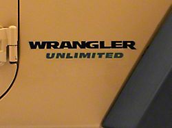 Jeep Licensed by RedRock Unlimited Side Decal; Matte Black (87-18 Jeep Wrangler YJ, TJ & JK)