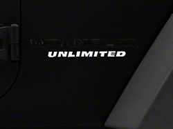 Jeep Licensed by RedRock Unlimited Side Decal; White (87-18 Jeep Wrangler YJ, TJ & JK)