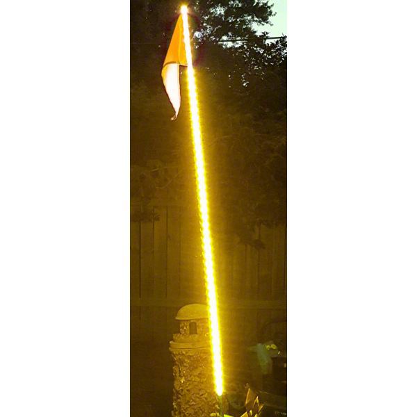 JLP 6ft Tall Safety Whip Flag – 19x12in Fluorescent Orange Nylon ATV/UTV