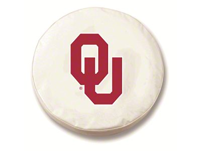 Oklahoma University Spare Tire Cover; White (66-18 Jeep CJ5, CJ7, Wrangler YJ, TJ & JK)