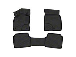 OMAC All Weather Molded 3D Front and Rear Floor Liners; Black (21-25 Bronco Sport)
