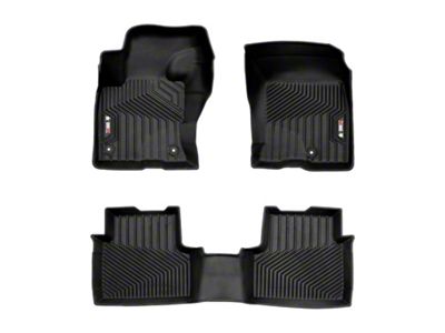 OMAC All Weather Molded Texan Front and Rear Floor Liners; Black (21-25 Bronco Sport)