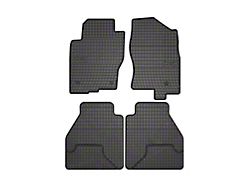 OMAC All Weather Molded 3D Front and Rear Floor Liners; Black (05-21 Frontier Crew Cab)