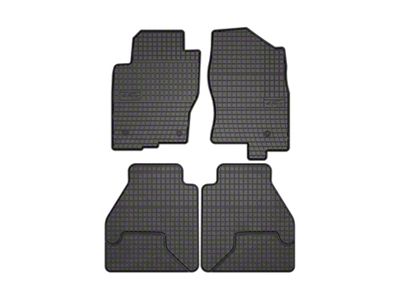 OMAC All Weather Molded 3D Front and Rear Floor Liners; Black (05-21 Frontier Crew Cab)