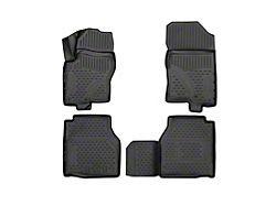 OMAC All Weather Molded 3D Front and Rear Floor Liners; Black (05-21 Frontier King Cab)