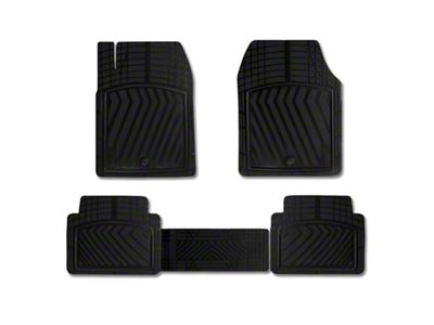 OMAC Waterproof Semi-Custom Front and Rear Floor Liners; Black (05-25 Frontier)