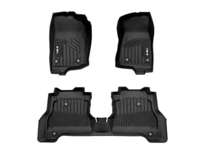 OMAC All Weather Molded Texan Front and Rear Floor Liners; Black (20-25 Jeep Gladiator JT)
