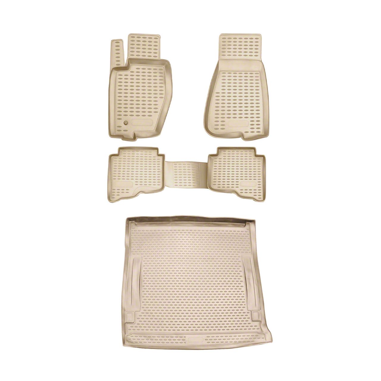 OMAC Premium TPE Floor Mats For Jeep Grand Cherokee 2005-2010 – Waterproof Heavy Duty 4pc Set