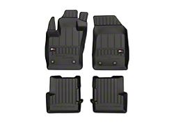 OMAC Premium 3D Front and Rear Floor Liners; Black (14-23 Jeep Renegade BU)