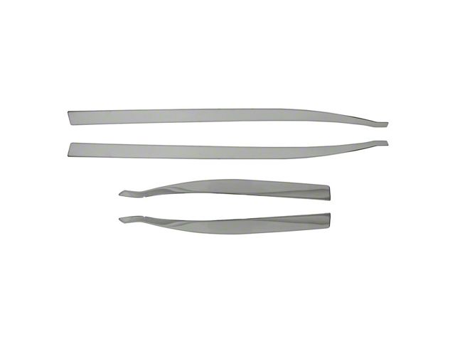 OMAC Side Door Molding Trim For Jeep Renegade 2015-2024 - Stainless Steel, 4-Piece Set, Silver