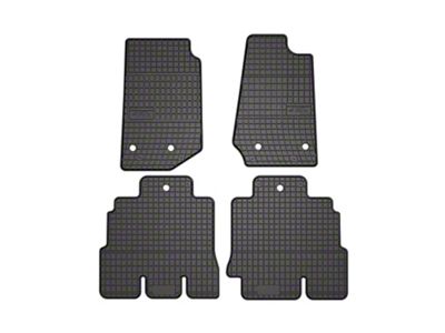 OMAC All Weather Rubber Front and Rear Floor Liners; Black (18-25 Jeep Wrangler JL 4-Door, Excluding 4xe & Rubicon)