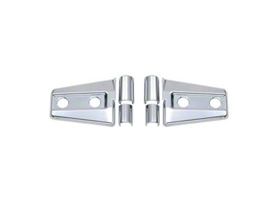 OMAC Door Hinge Covers; Chrome ABS Silver (07-18 Jeep Wrangler JK)