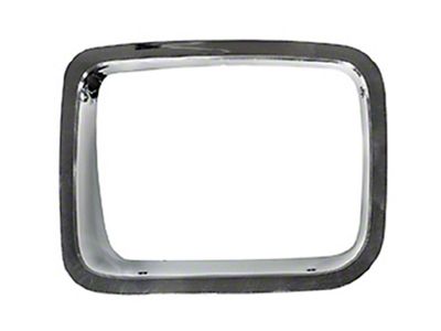 Headlight Bezel; Driver Side; Chrome (87-95 Jeep Wrangler YJ)