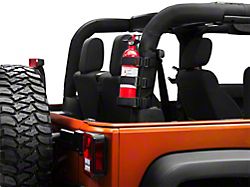 Rugged Ridge Sport Bar Fire Extinguisher Holder; Black (Universal; Some Adaptation May Be Required)