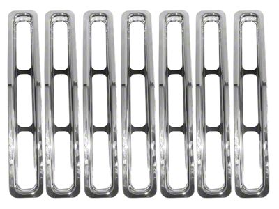 Rugged Ridge Grille Inserts; Chrome (87-95 Jeep Wrangler YJ)