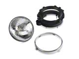 Headlight; Chrome Housing; Clear Lens; Driver Side (97-06 Jeep Wrangler TJ)
