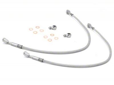 Rugged Ridge Brake Hoses; Front (97-06 Jeep Wrangler TJ)