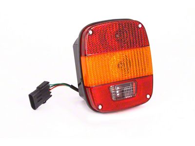 Australian/Euro Tail Light; Black Housing; Clear/Amber /Red Lens (87-95 Jeep Wrangler YJ)