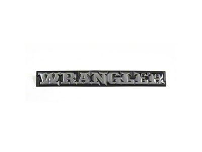 WRANGLER Emblem; Black and Chrome (87-90 Jeep Wrangler YJ)