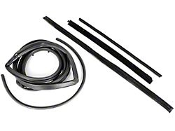 Door Weatherstrip Kit for Hard Tops with Fixed Vent Windows; Passenger Side (87-95 Jeep Wrangler YJ)