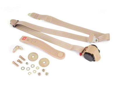 3-Point Retractable Seat Belt; Tan (87-95 Jeep Wrangler YJ)
