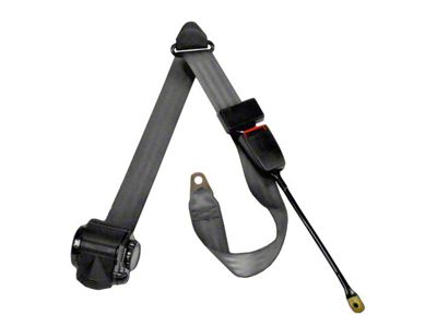 3-Point Tri-Lock Seat Belt; Black (87-91 Jeep Wrangler YJ)