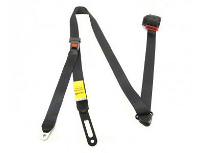 3-Point Tri-Lock Seat Belt; Black (92-95 Jeep Wrangler YJ)