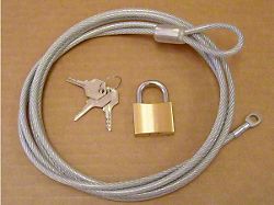 Car Cover Lock Cable Kit (76-18 Jeep CJ5, CJ7, Wrangler YJ, TJ & JK)