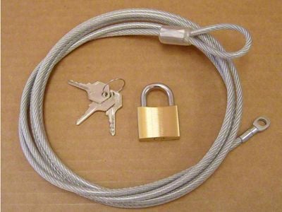 Car Cover Lock Cable Kit (76-18 Jeep CJ5, CJ7, Wrangler YJ, TJ & JK)