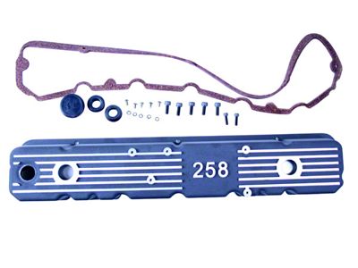 Aluminum Valve Cover; Black (1987 4.2L Jeep Wrangler YJ)