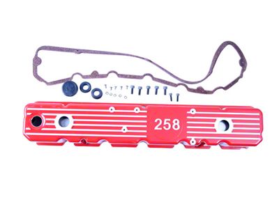 Aluminum Valve Cover; Red (1987 4.2L Jeep Wrangler YJ)