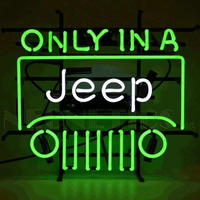 Jeep Wrangler American Legend Jeep 4x4 Neon Sign