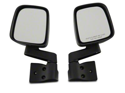 OPR Side Mirrors; Black (03-06 Jeep Wrangler TJ)