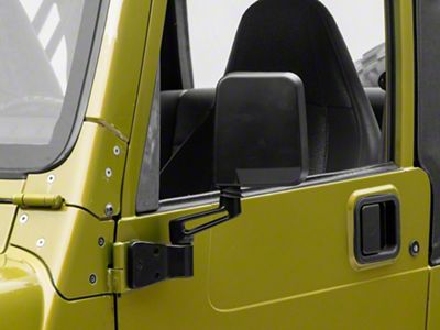 OPR Side Mirrors; Black (87-02 Jeep Wrangler YJ & TJ)
