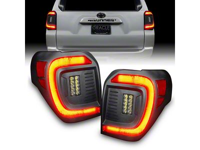 Oracle Flush Style LED Tail Lights; Black Housing; Red Lens (14-24 4Runner)