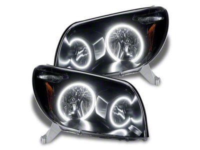 Oracle OE Style Headlights with LED Halo; Black Housing; Clear Lens (03-05 4Runner)