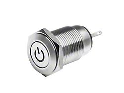 Oracle Pre-Wired Power Symbol On/Off Flush Mount LED Switch; White (Universal; Some Adaptation May Be Required)